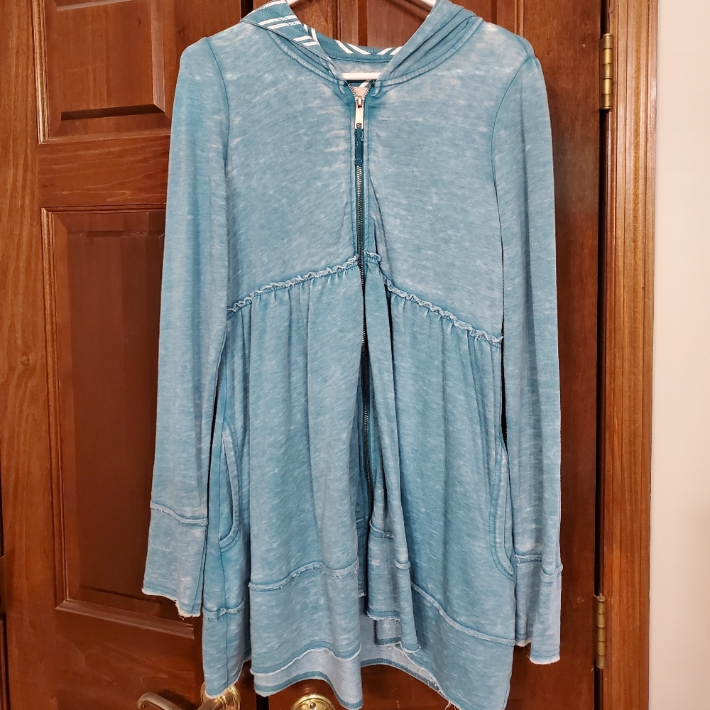 Evy's Tree Teal Burnout Fabric Sophie M